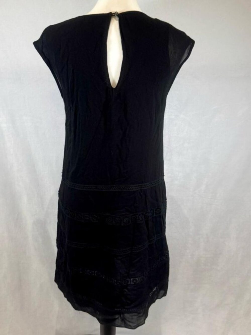Ro & De black pintuck pleated